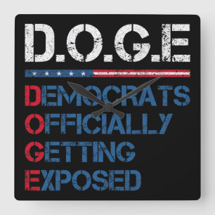 Relógio Quadrado Departamento De Eficiência Do Governo DOGE