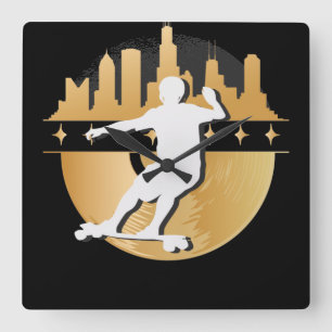 Relógio Quadrado Descida a bordo, URBAN e estilo de vida