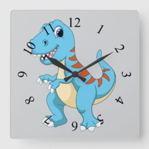 Relógio Quadrado Desenho animado de dinossauro