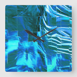 Relógio Quadrado Desenho de mosaico abstrato, céu com leveza?