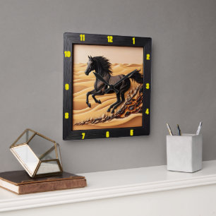 Relógio Quadrado Desert Gallop Charred Grain Arabian Timekepers