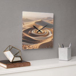 Relógio Quadrado Desert Sands Wall Clock