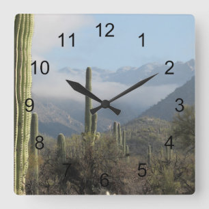 Relógio Quadrado Deserto de Tucson