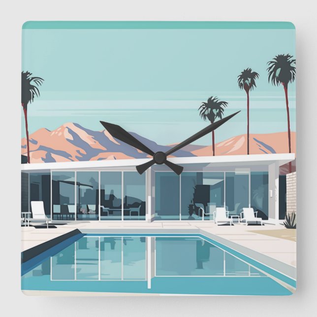 RELÓGIO QUADRADO DESERTO VIVENDO #4 (Frente)