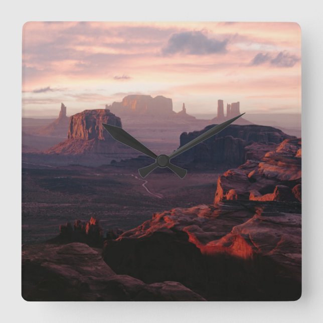 Relógio Quadrado Desertos | Monument Valley Utah-Ariziona (Frente)