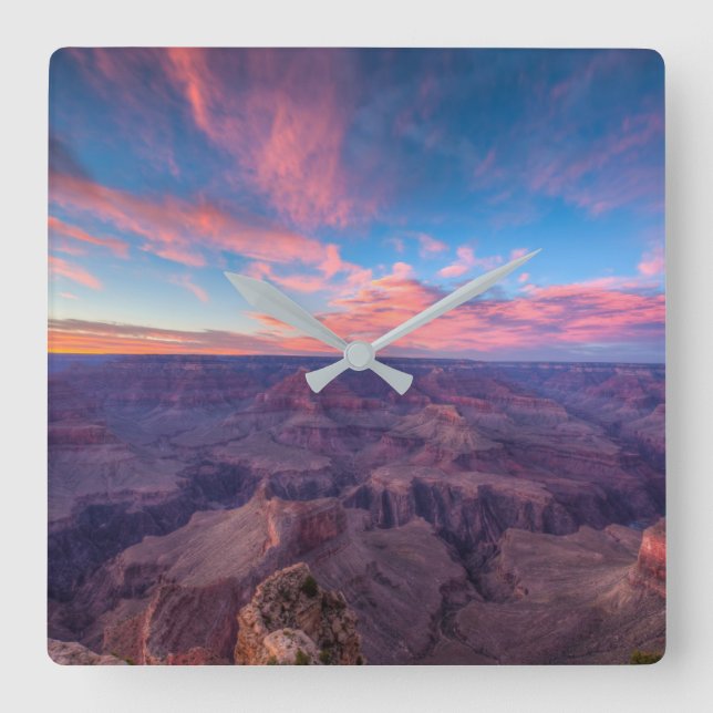 Relógio Quadrado Deserts | Hopi Point Grand Canyon Arizona (Frente)