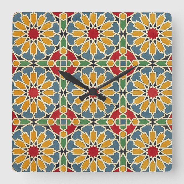 Relógio Quadrado Design Árabe nº 7 em Emporio Moffa (Frente)