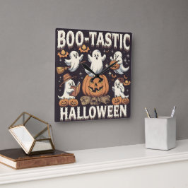 Relógio Quadrado design bonitinho de halloween
