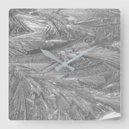 Relógio Quadrado Design de gelo na parede