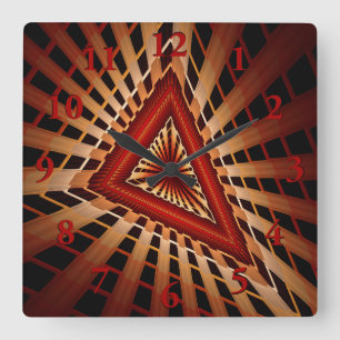 Relógio Quadrado design de Gráfico Frágil Moderno de Rede Fantástic