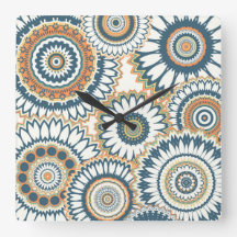 Design de Multi-Mandala Laranja marinho