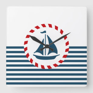 Relógio Quadrado Design náutico