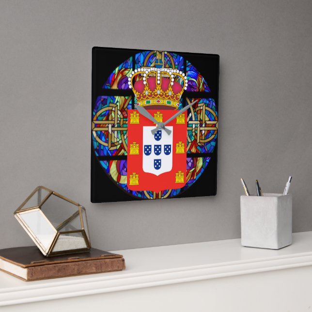 Relógio Quadrado Designs portuguesas (Escritório)