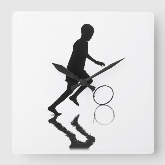 Relógio Quadrado Despreocupado (Frente)