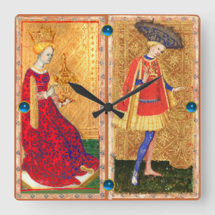 RELÓGIO QUADRADO DESTINOS ANTIGOS/PÁGINA E RAINHA DAS XÍCARAS