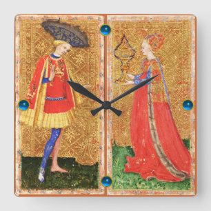 RELÓGIO QUADRADO DESTINOS ANTIQUÍMICOS/PÁGINA E PAGE DE XÍCARAS