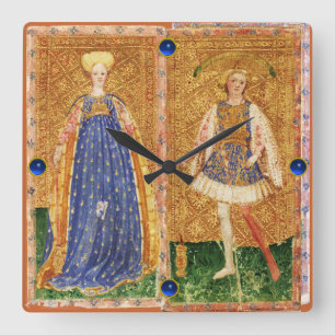 RELÓGIO QUADRADO DESTINOS DE RENASCIMENTO ANTÍQUIANO/MAID E PÁGIN