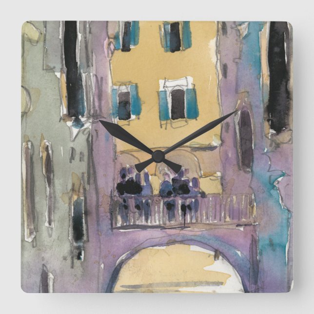 Relógio Quadrado Destinos| Vista de Ponte do Canal de Veneza (Frente)
