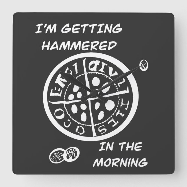 Relógio Quadrado  Detector de Metais  (Frente)