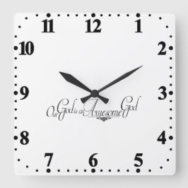 Relógio Quadrado Deus Incrível