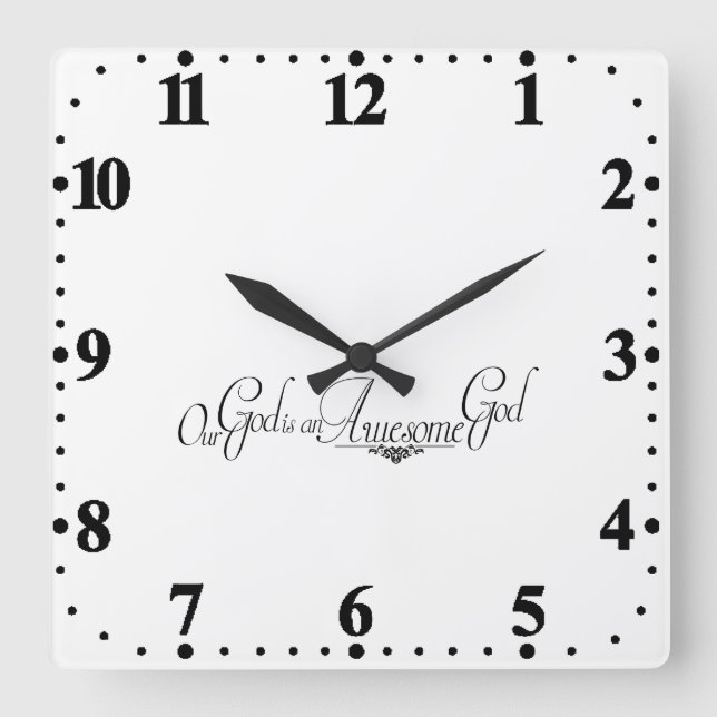 Relógio Quadrado Deus Incrível (Frente)
