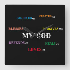 Relógio Quadrado DEUS ME PROJETOU A Coleção DE RELÓGIOS.