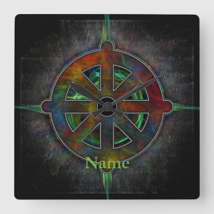 Relógio Quadrado Dharma Wheel of Energy