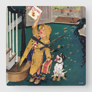 Relógio Quadrado Dia das mães feliz