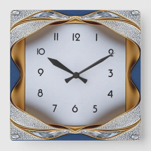Relógio Quadrado Diamante Art Déco
