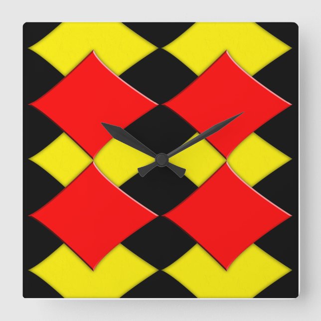 Relógio Quadrado Diamantes (Frente)