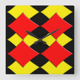 Relógio Quadrado Diamantes