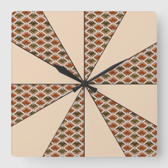 Relógio Quadrado Diamantes ajustáveis da roda colorida (Frente)