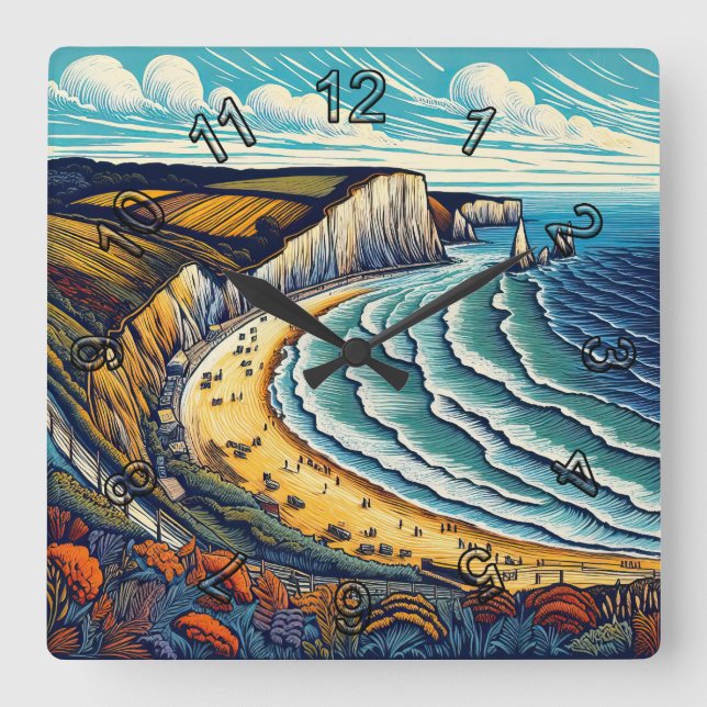 Relógio Quadrado Dias Fora (Frente)