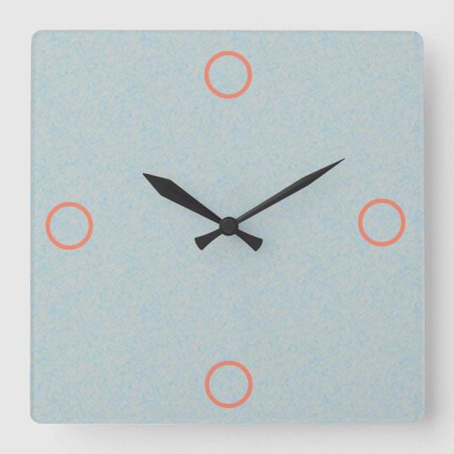 Relógio Quadrado Dígitos trimestrais de Minimalistic em alguma cor (Frente)