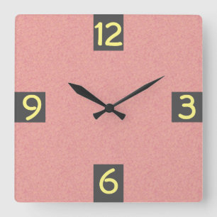 Relógio Quadrado Dígitos trimestrais femininos de Minimalistic em