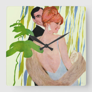 Relógio Quadrado Dinheiro Em Sua Mente