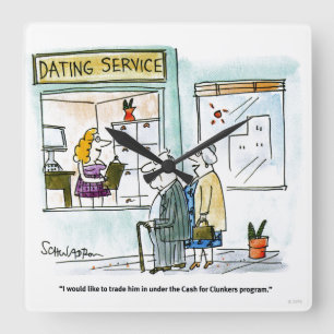 Relógio Quadrado Dinheiro para Clunkers