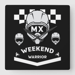 Relógio Quadrado Dirt Bike Weekend Warrior Motocross Rider