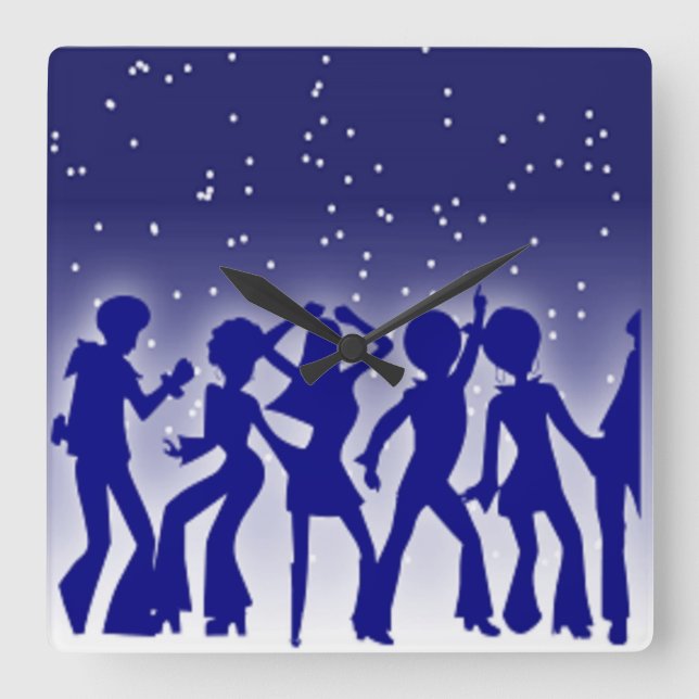 RELÓGIO QUADRADO DISCO DANCERS (Frente)