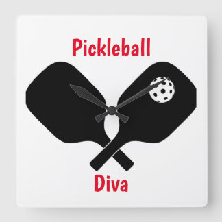 Relógio Quadrado Divã de Pickleball