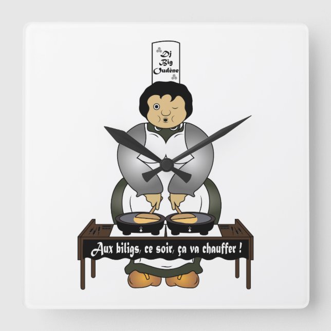 Relógio Quadrado Dj breton (Frente)