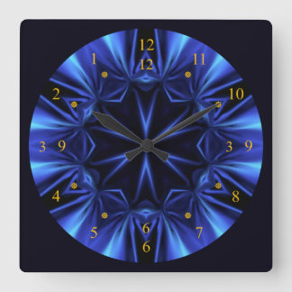 Relógio Quadrado Dobra de Tempo Azul V1 ~ Máquina de Tempo ~