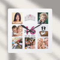 Doce 16 colagem personalizada de fotos tiara