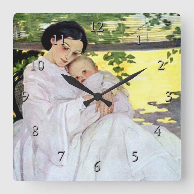 Relógio Quadrado "Doce e Baixo" (Frente)