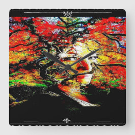 Relógio Quadrado Doces do outono