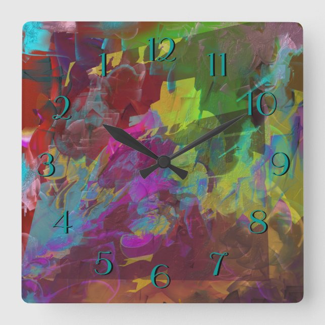 Relógio Quadrado Dois em um (Frente)