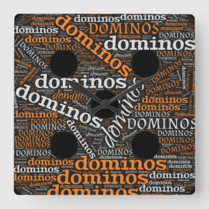 RELÓGIO QUADRADO DOMINOS