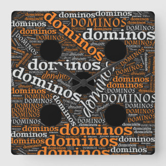 RELÓGIO QUADRADO DOMINOS