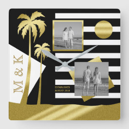 Relógio Quadrado Douradas fotos do Instagram de Praia de Palmeiras