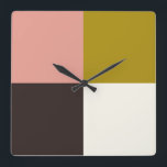 Relógio Quadrado Dourado Chocolate Rosa<br><div class="desc">.</div>